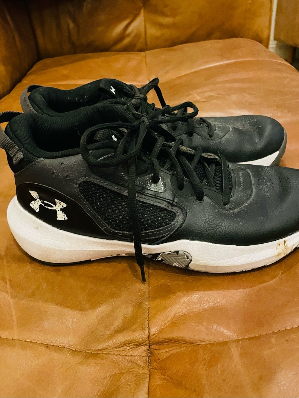 Under Armour Black and White Athletic Shoes